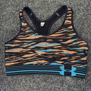 Under Armour Sports Bra Womens Size Medium M Colorful Stripes Racerback